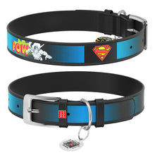 Load image into Gallery viewer, WAUDOG  DC Comic  Leather Collar and free Smart ID Tag 12mm/15mm
