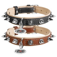Load image into Gallery viewer, WAUDOG Soft genuine leather dog collar with QR passport
