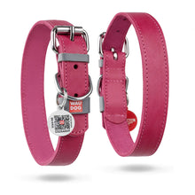 Load image into Gallery viewer, WAUDOG  Classic Leather Dog Collar 12mm/15mm/20mm/25mm/35mm
