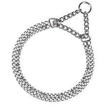 Load image into Gallery viewer, FERPLAST CHROME CSS Semi choke-chain dog collar made of metal