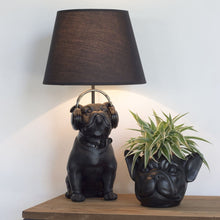 Load image into Gallery viewer, Happy House  Lamp Bulldog with Headphones Black