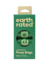 Load image into Gallery viewer, EARTH RATED Poop Bags on Refill Rolls 120
