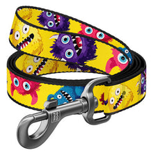 Load image into Gallery viewer, WAUDOG Nylon dog collar with QR passport, "Furry monsters" design, plastic fastex