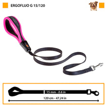 Load image into Gallery viewer, FERPLAST ERGOFLUO G Ergonomic lead for dogs. Soft padding handle.
