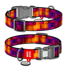 Load image into Gallery viewer, WAUDOG Nylon dog leash and collars  "3D Cubes" design