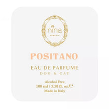 Load image into Gallery viewer, Nina Venezia® Perfume for dogs and cats - POSITANO - EAU DE PARFUM - NO ALCOHOL - FLORAL NOTES - 100 ML