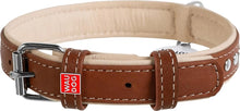 Load image into Gallery viewer, Collar for dogs leather Collar WAUDOG Soft with QR passport, metal decorations