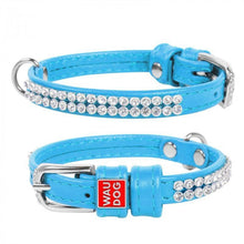 Load image into Gallery viewer, Leather collar for dogs WAUDOG Glamor «Rhinestones»