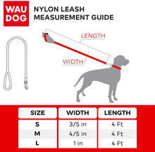 Load image into Gallery viewer, WAUDOG Nylon Leash With A Unique Design For Dogs 15mm