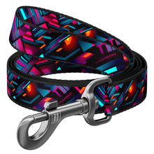 Load image into Gallery viewer, WAUDOG Nylon dog collar with QR pet tag, "Endless Worlds" design, plastic fastex,