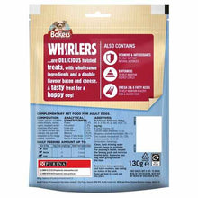 Load image into Gallery viewer, Bakers Whirlers Dog Treats Bacon And Cheese 130G