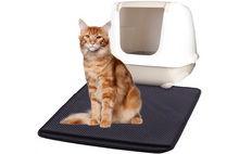 Load image into Gallery viewer, CAT LITTER TRAY MAT MATZ BLACK