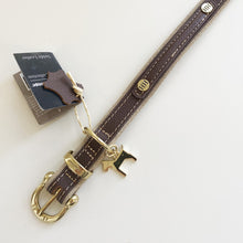 Load image into Gallery viewer, HAPPY HOUSE Collar Saddle Leather Luxury  Cognac