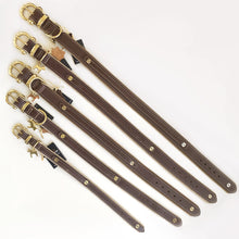 Load image into Gallery viewer, HAPPY HOUSE Collar Saddle Leather Luxury  Cognac