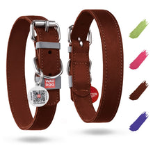 Load image into Gallery viewer, WAUDOG  Classic Leather Dog Collar 12mm/15mm/20mm/25mm/35mm