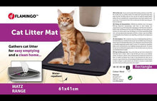 Load image into Gallery viewer, CAT LITTER TRAY MAT MATZ BLACK