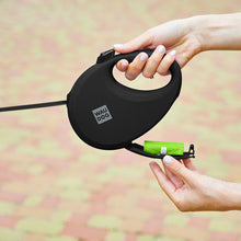 Load image into Gallery viewer, WAUDOG R-LEASH RETRACTABLE DOG LEASH WITH WASTE BAG CONTAINER, REFLECTIVE TAPE