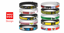 Load image into Gallery viewer, WAUDOG  DC Comic  Leather Collar and free Smart ID Tag 12mm/15mm