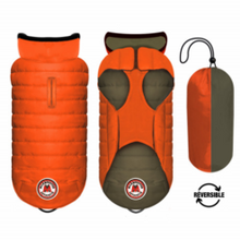 Load image into Gallery viewer, Milk and Pepper - Nordik reversible orange / khaki puffer jacket