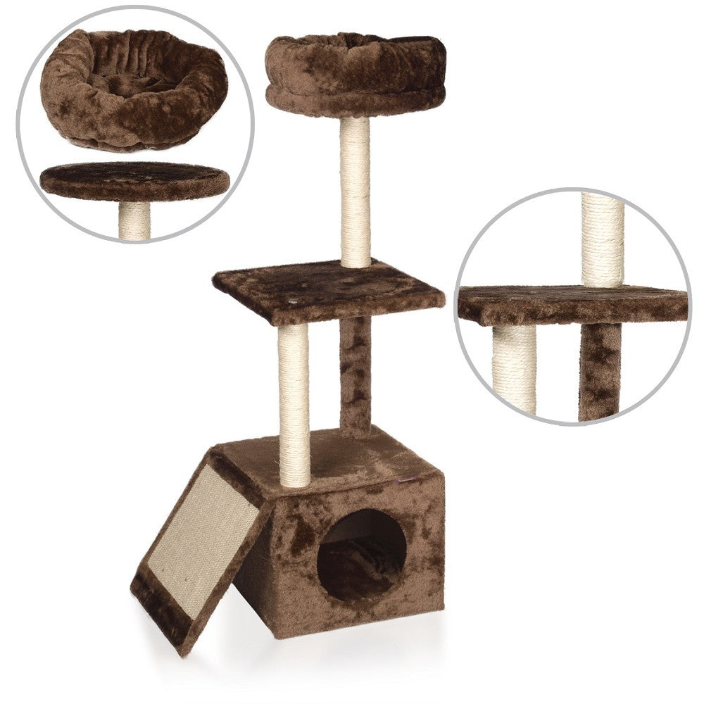 Tommi Cat scratcher and resting place - Viola - chocolate brown