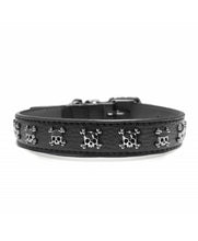 Load image into Gallery viewer, SALE MILK AND PEPPER Calavera Leather Collar