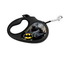 Load image into Gallery viewer, COLLAR  retractable WAUDOG leashes have the iconic images of popular superheroes -BATMAN BLACK