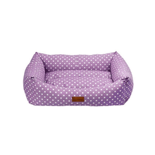 Load image into Gallery viewer, Dubex Macaron Spotted Parliament Blue Dog Bed Small