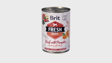 Load and play video in Gallery viewer, Brit Fresh Beef with Pumpkin 6 pack of 400g
