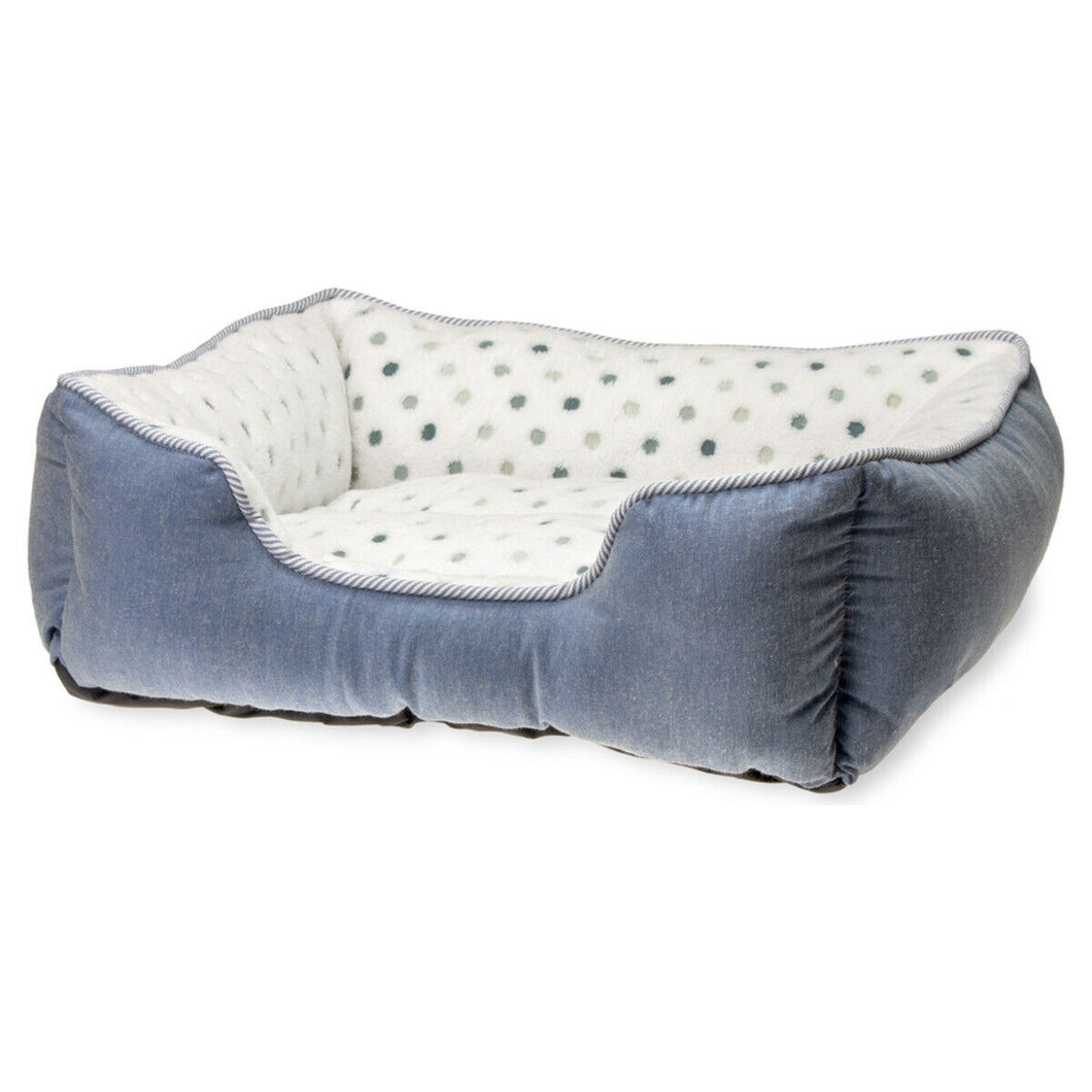 Karlie dog bed dot gray-blue, various sizes