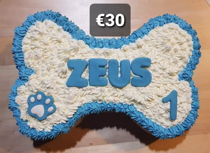 Wendy's Frosted Bone Shape Cake for Dogs - Personalised
