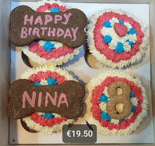 Load image into Gallery viewer, Wendy's Box of 4 Frosted  Cupcakes for Dogs