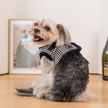 Load image into Gallery viewer, PUPPIA HOUNDSTOOTH PATTERN HARNESS and MATCHING LEAD