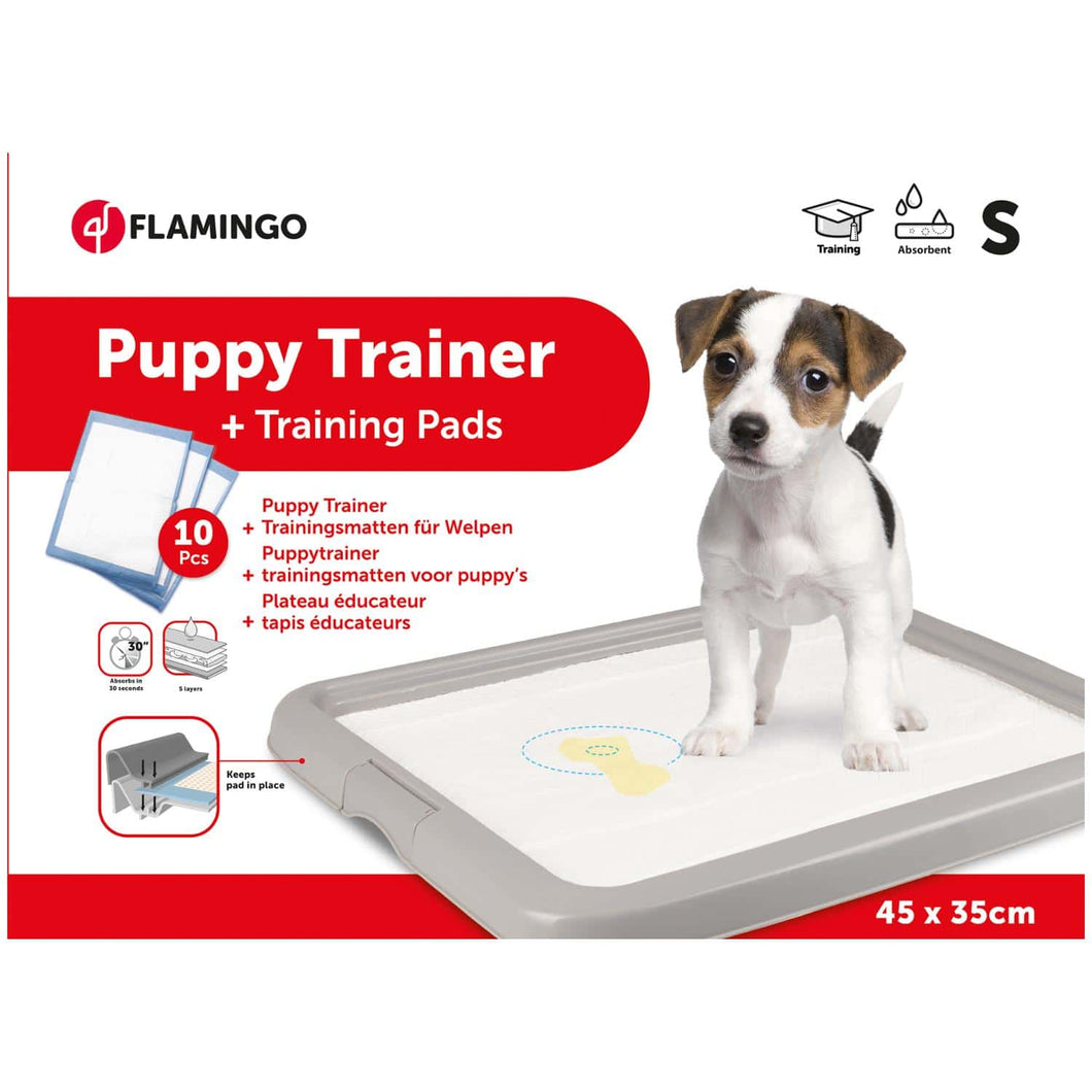Flamingo Puppy Potty Trainer With 10 Mats 45 X 35 Cm