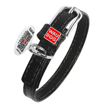 Load image into Gallery viewer, WAUDOG Glamour Leather Dog Collar 9mm/15mm/20mm/25mm/35mm