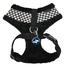 Load image into Gallery viewer, PUPPIA HOUNDSTOOTH PATTERN HARNESS and MATCHING LEAD