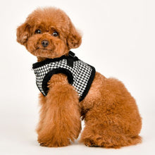 Load image into Gallery viewer, PUPPIA HOUNDSTOOTH PATTERN HARNESS and MATCHING LEAD