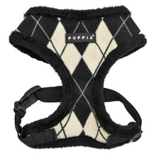 Load image into Gallery viewer, Puppia DIAMOND PATTERN HARNESS Jaden Black with Matching Lead
