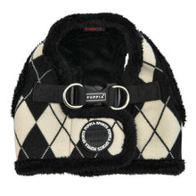 Load image into Gallery viewer, PUPPIA DIAMOND PATTERN HARNESS BLACK with Matching Lead