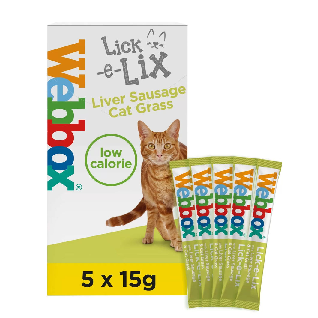 Webbox Lick-e-Lix Liver Sausage & Cat Grass Cat Treats