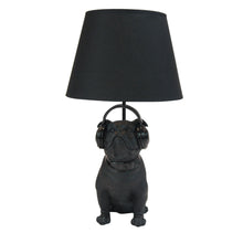 Load image into Gallery viewer, Happy House  Lamp Bulldog with Headphones Black
