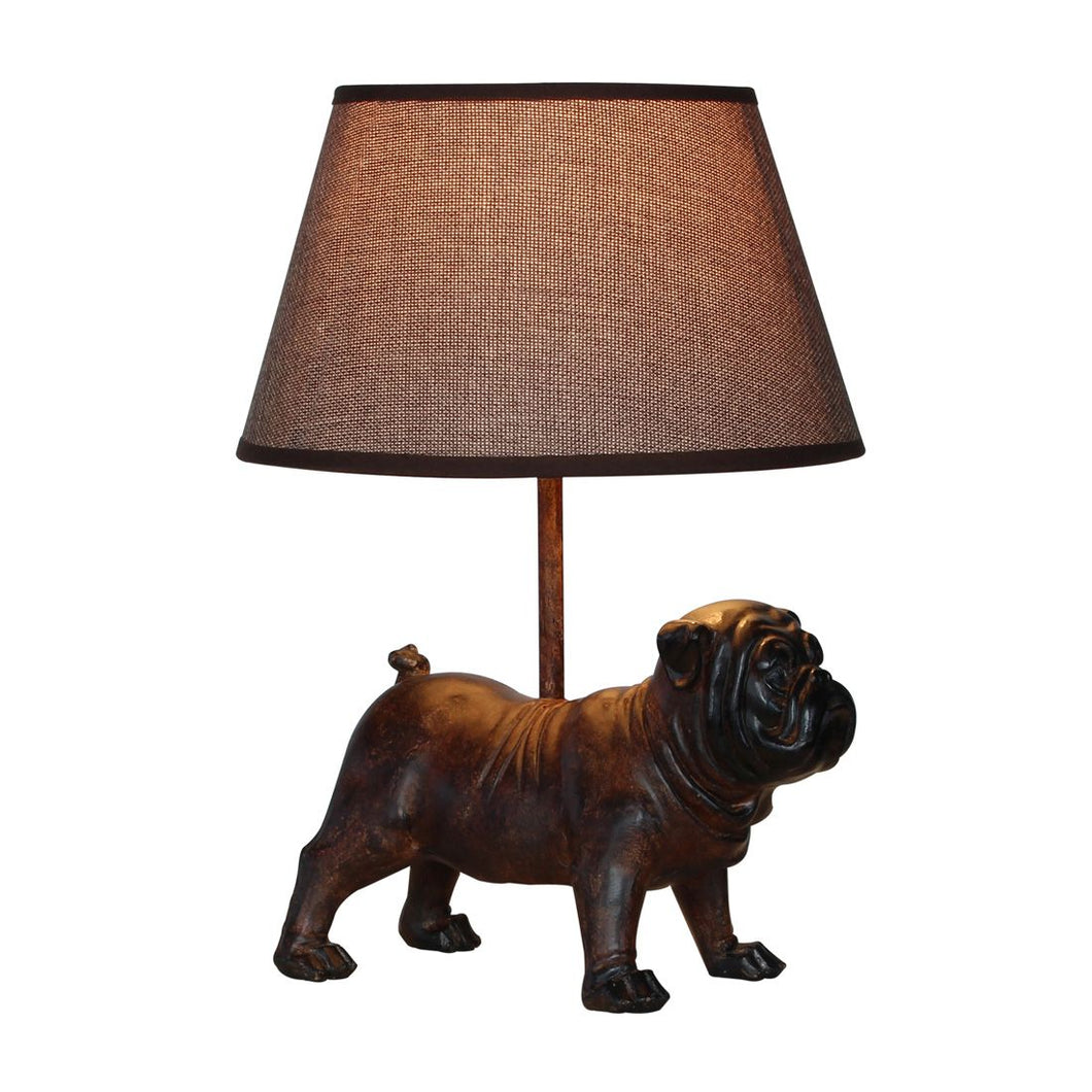 Happy House  Lamp  Standing Bulldog Black