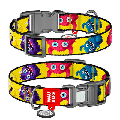 WAUDOG Nylon dog collar with QR passport, 