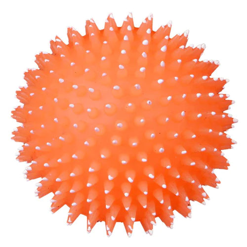 Hedgehog ball, phosphorescent, vinyl, diam. 10 cm