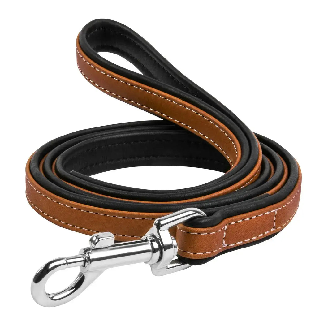 Collar Soft leash brown