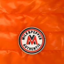 Load image into Gallery viewer, Milk and Pepper - Nordik reversible orange / khaki puffer jacket
