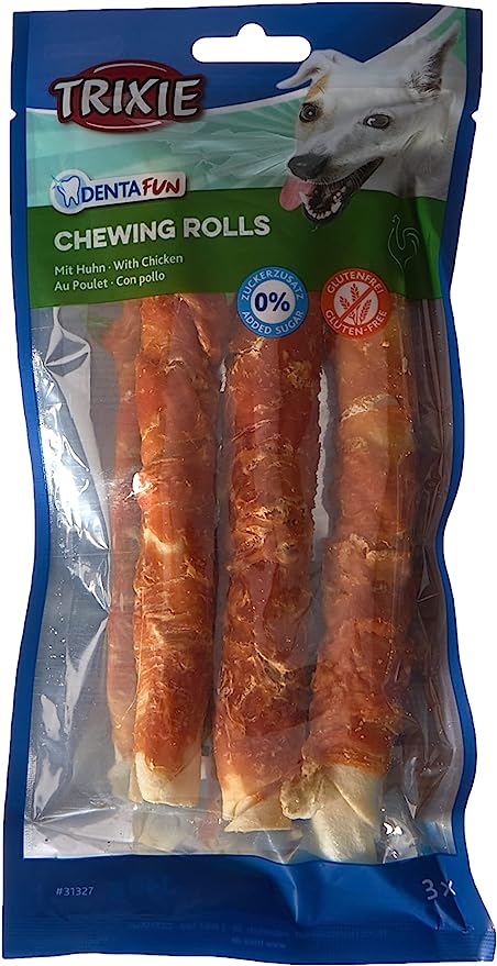 TRIXIE Denta Fun chewing rolls, chicken  Buy 8 get 1 free