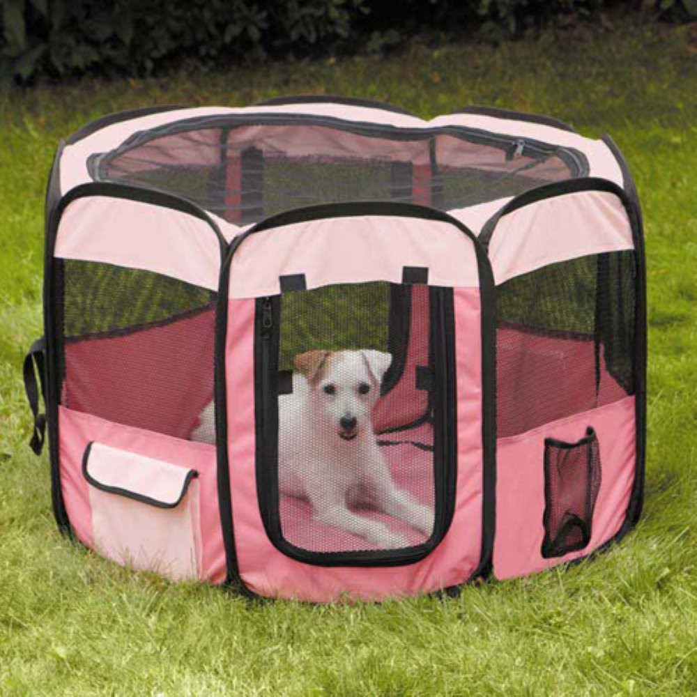 Insect Shield® Fabric Exercise Playpen Small Pink