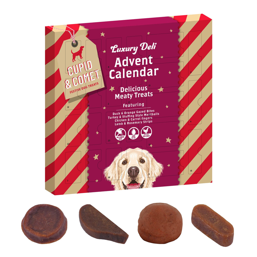 Rosewood Cupid and Comet Christmas Advent Treat Calendar for Dogs 70g