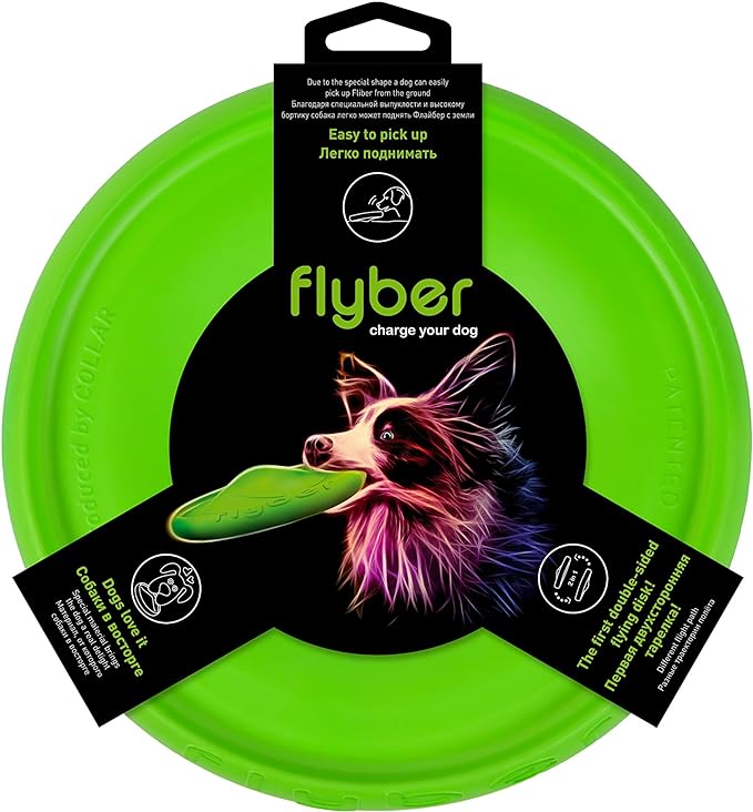 Flyer Dog Toy by Flyber - Floating Disc Toy 9-inch for Outdoors and Indoors Games.