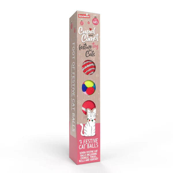 Tube Of Festive Balls Cat Toy